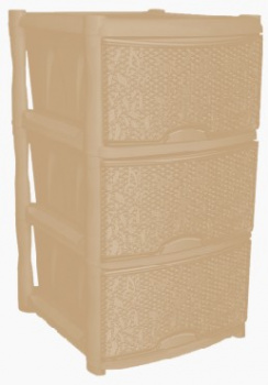 Акс.пласт.мебель BRANQ Комод универсальный Fiori 3-секционный слоновая кость BQ3770СЛК