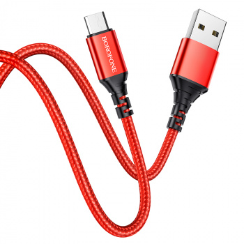 Кабель Borofone BX54 Ultra bright micro 1м красный