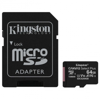 Карта памяти Kingston micro SDXC 64 Gb+адаптер Сlass10 UHS-I 100MB/s