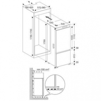 Холодильник встраиваемый Graude IKG 180.1