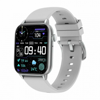 Смарт часы Colmi C60 Серебро Frame Серый Silicone Strap