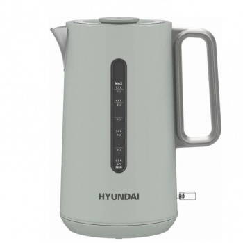 Чайник электрический Hyundai HYK-S9999 светло-зеленый/серебристый