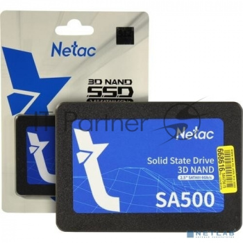 Накопитель SSD Netac SA500, 512GB, SATA III, 2.5", R/W 520/450