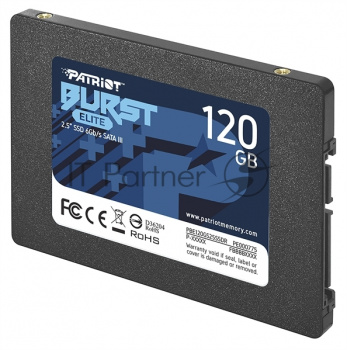 Накопитель SSD Patriot Burst Elite, 120GB, SATA, 2.5", R/W 450/320