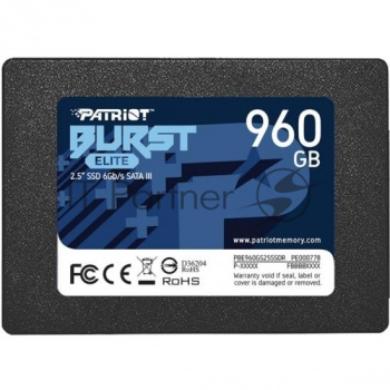 Накопитель SSD Patriot Burst Elite, 960GB, SATA, 2.5", R/W 450/320
