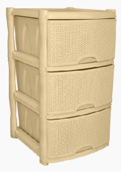 Акс.пласт.мебель BRANQ Комод универсальный Nature 3-секционный слоновая кость BQ3772СЛК