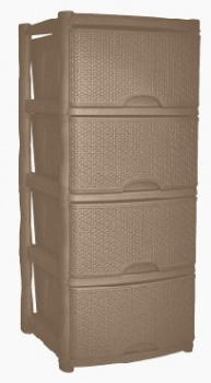 Акс.пласт.мебель BRANQ Комод универсальный Nature 4-секционный кофейный BQ3773КФ