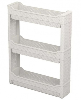 Акс.пласт.мебель BRANQ Этажерка Nature 3-секционная узкая Слоновая кость BQ3768СЛК