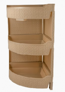 Акс.пласт.мебель BRANQ Этажерка Nature угловая 3-секционная кофейный BQ3778КФ