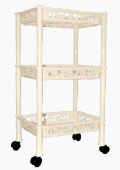 Акс.пласт.мебель BRANQ Этажерка трехсекционная прямоугольная малая Prima слоновая кость BQ2826СЛК