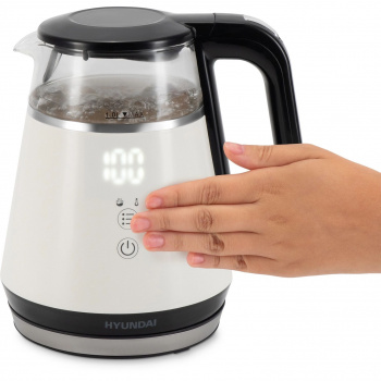 Чайник электрический Hyundai HYK-G3013 белый/черный