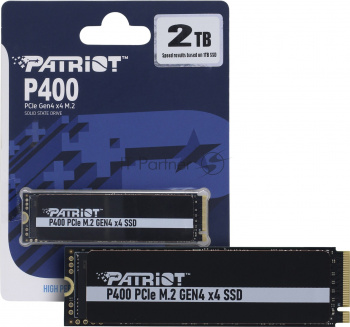 Накопитель SSD Patriot P400, 2Tb, PCIe 4.0 x4, M.2 2280, NVMe, R/W 7000/4800, с радиатором