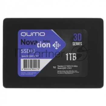 Накопитель SSD QUMO Novation 3D, 1Tb, SATA-III, 2.5", R/W 560/520