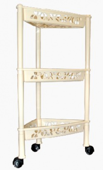 Акс.пласт.мебель BRANQ Этажерка трехсекционная угловая Prima слоновая кость BQ2832СЛК