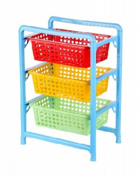 Акс.пласт.мебель АЛЬТЕРНАТИВА М1273 Этажерка для игрушек 450х310х640 3-х секционная