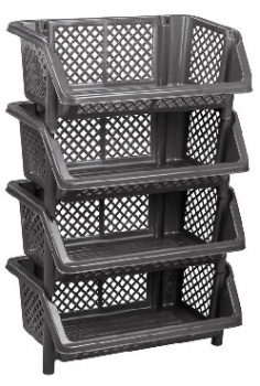 Акс.пласт.мебель АЛЬТЕРНАТИВА М7311 Этажерка для хранения "Эконом" 4-х секцион.