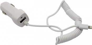 Зарядное устройство от прикуривателя 12-24в Jet.A UC-I15 для iPhone 5/6 Белый