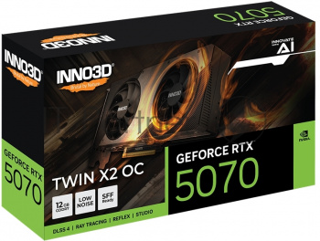 Видеокарта INNO3D RTX 5070 X2 OC/RTX5070, HDMI, DP*3, 12G,D7