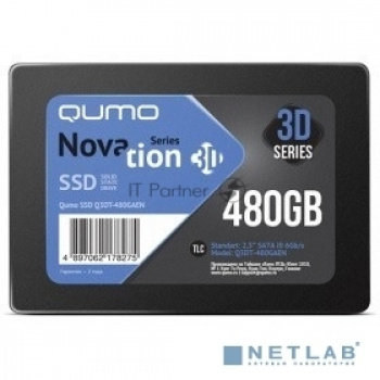 Накопитель SSD QUMO Novation 3D, 480GB, SATA III, 2.5", R/W 560/540