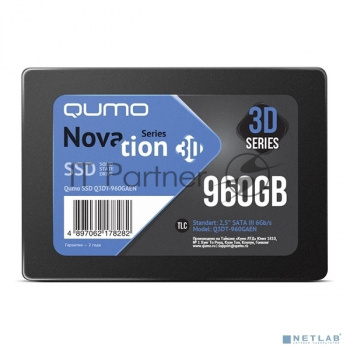 Накопитель SSD QUMO Novation, 960GB, SATA III, 2.5", R/W 560/520