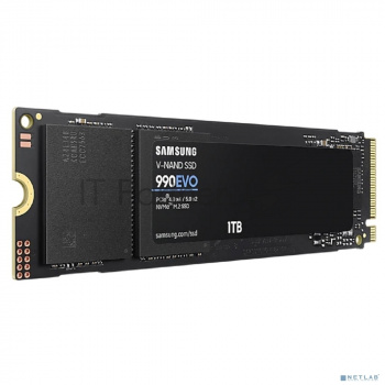 Накопитель SSD Samsung 990 EVO, 1024GB, PCIe 4.0 x4, M.2 2280, NVMe, R/W 5000/4200