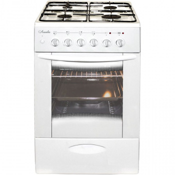 Плита Отдельностоящая Лысьва ЭГ 404 МС-2у белый (стеклянная крышка) реш.чугун