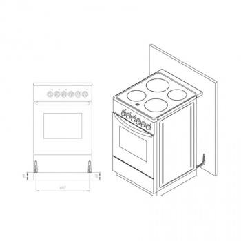 Плита Отдельностоящая Лысьва ГП 300 МС СТ-2у белый (без крышки)