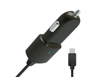 Зарядное устройство от прикуривателя 12-24в Partner 034137 microUSB 2.1A