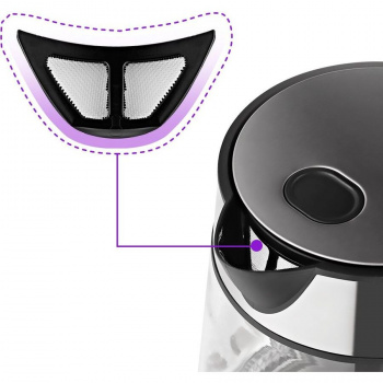 Чайник электрический Kitfort KT-6118 прозрачный/серебристый