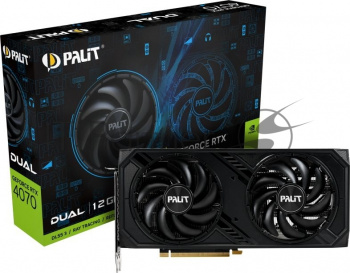 Видеокарта Palit PA-RTX4070 DUAL 12GB PCIE16 12288Mb 192 GDDR6X 1920/21000 HDMIx1 DPx3 HDCP Ret