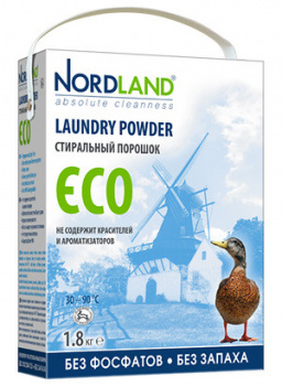 Средство для стирки Nordland 392401 Стиральный порошок ECO 1,8 кг
