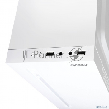Компьютерный корпус  Ginzzu D390 2*USB 2.0,AU White Window