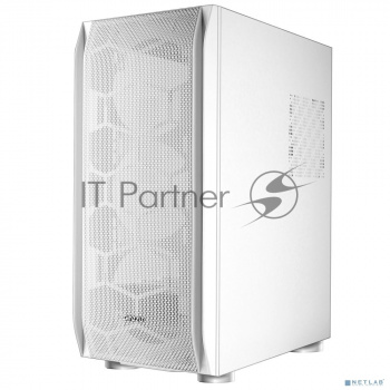 Компьютерный корпус Ginzzu GL 185 White боковая дверца закаленное стекло на петлях на магнитах