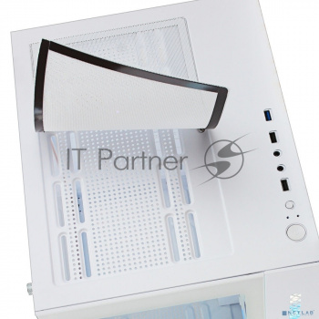 Компьютерный корпус Ginzzu V420 RGB подсветка, закаленное стекло 1*USB 3.0,1*USB 2.0, AU Белый mATX