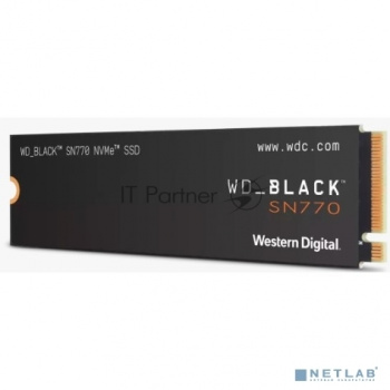 Накопитель SSD WD Black SN770 WDS500G3X0E, 500Gb, PCIe 4.0 x4, M.2 2280, NVMe, R/W 5000/4000