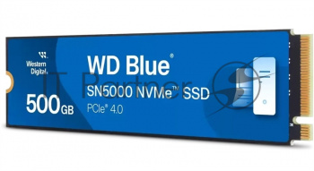 Накопитель SSD WD Blue SN5000, 500Gb, PCIe 4.0 x4, M.2 2280, NVMe, R/W 5000/4000