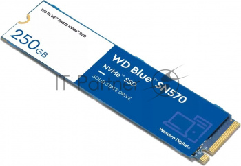 Накопитель SSD WD Blue SN570 WDS250G3B0C, 250Gb, PCIe 3.0 x4, M.2 2280, NVMe, R/W 3300/1200