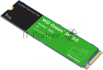 Накопитель SSD WD Green SN350, 1Tb, PCIe 3.0 x4, M.2 2280, NVMe, R/W 3200/2500