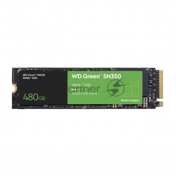 Накопитель SSD WD Green SN350 WDS480G2G0C, 480GB, PCIe 3.0 x4, M.2 2280, NVMe, R/W 2400/1650