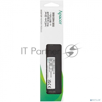 Оперативная память Apacer, DDR4, 32GB (1x32GB), 3200MHz, CL22, DIMM