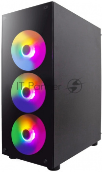 Компьютерный корпус 1STPLAYER FIRE DANCING V3-B / ATX, TG / 4x120mm LED fans inc. / V3-B-4F1