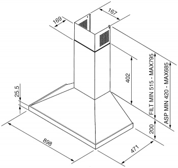Вытяжка SMEG KD9XE