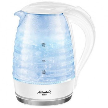 Чайник электрический ATLANTA ATH-2467 стекло белый