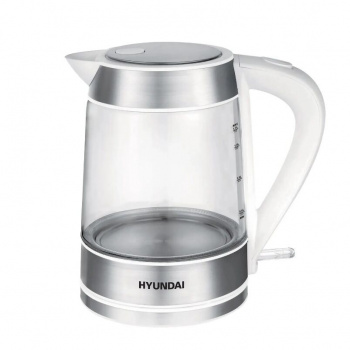 Чайник электрический Hyundai HYK-G3606 белый/прозрачный