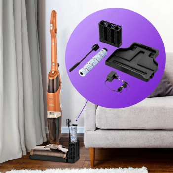 Пылесос моющий Kitfort КТ-5219 оранжевый/коричневый