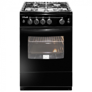 Плита Отдельностоящая Лысьва ГП 400 М2С-2у черная (стеклянная крышка)