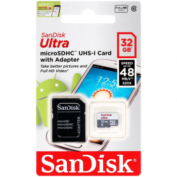 Карта памяти Sandisk micro SDHC 32 Gb Class 10 Ultra Android UHS-I 48MB