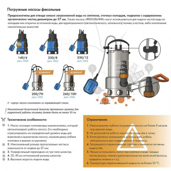 Насос фекальный Джилекс 230/8