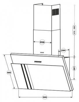 Вытяжка Centek CT-1827-60 White