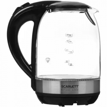 Чайник электрический Scarlett SC-EK27G48 серебристый/черный